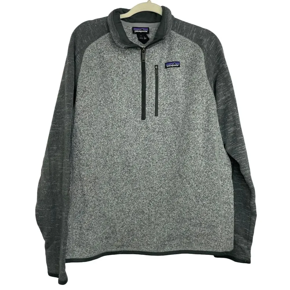Patagonia Better Sweater gray quarter zip pullover sweater Men's Large